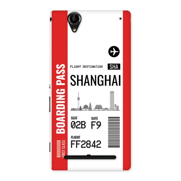 Shanghai Boarding Pass Back Case for Xperia T2