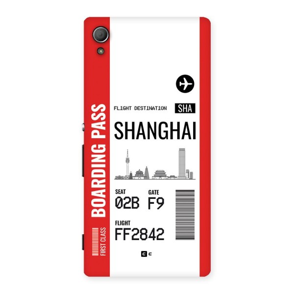 Shanghai Boarding Pass Back Case for Xperia Z4