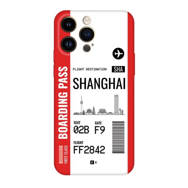 Shanghai Boarding Pass Back Case for iPhone 14 Pro Max