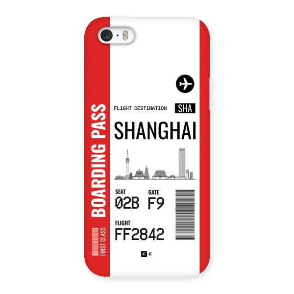 Shanghai Boarding Pass Back Case for iPhone 5 5s