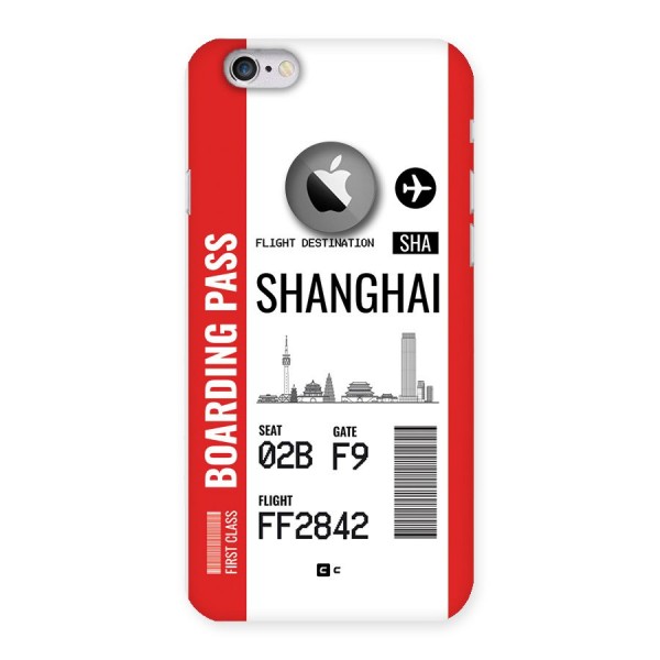 Shanghai Boarding Pass Back Case for iPhone 6 Logo Cut