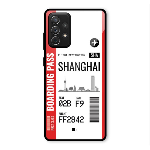 Shanghai Boarding Pass Glass Back Case for Galaxy A72