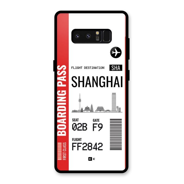 Shanghai Boarding Pass Glass Back Case for Galaxy Note 8