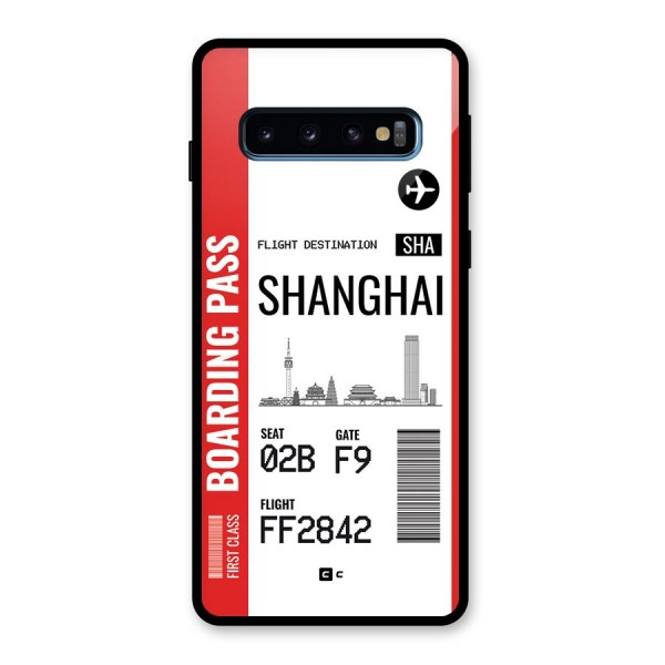 Shanghai Boarding Pass Glass Back Case for Galaxy S10