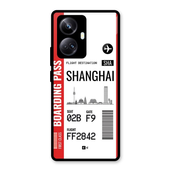 Shanghai Boarding Pass Glass Back Case for Realme 10 Pro Plus