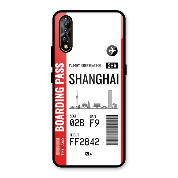 Shanghai Boarding Pass Glass Back Case for Vivo S1