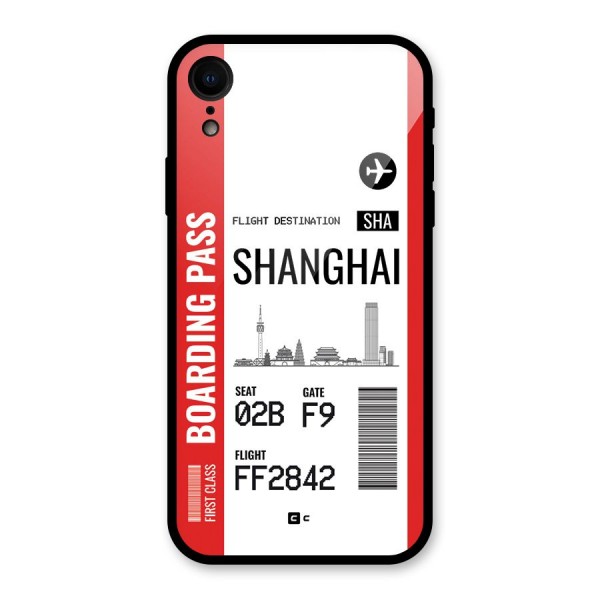 Shanghai Boarding Pass Glass Back Case for iPhone XR