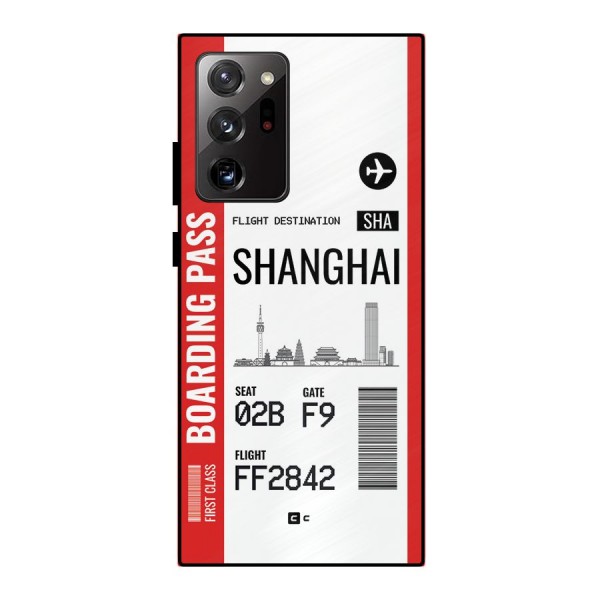 Shanghai Boarding Pass Metal Back Case for Galaxy Note 20 Ultra