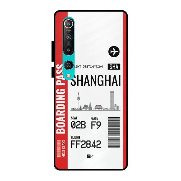 Shanghai Boarding Pass Metal Back Case for Mi 10