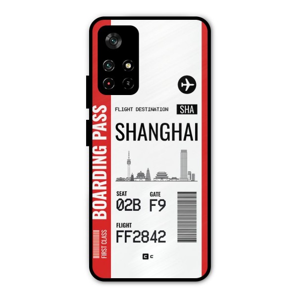 Shanghai Boarding Pass Metal Back Case for Poco M4 Pro 5G