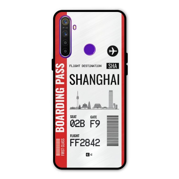 Shanghai Boarding Pass Metal Back Case for Realme 5