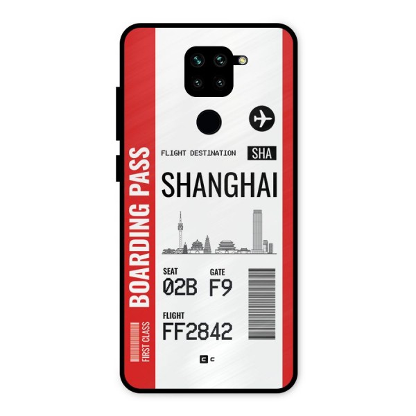 Shanghai Boarding Pass Metal Back Case for Redmi Note 9