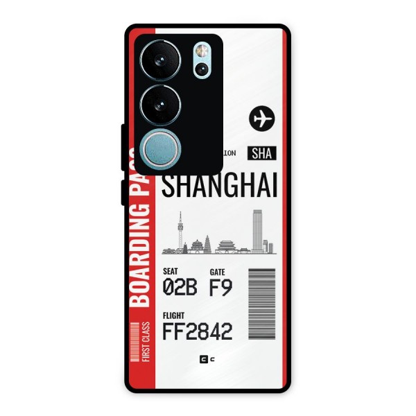 Shanghai Boarding Pass Metal Back Case for Vivo V29
