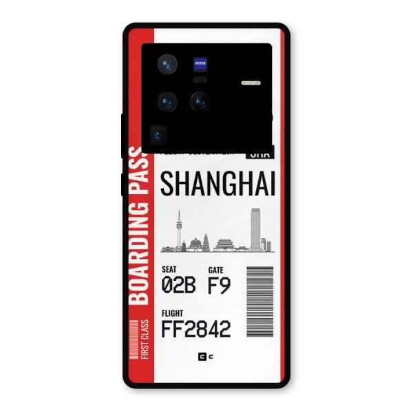 Shanghai Boarding Pass Metal Back Case for Vivo X80 Pro