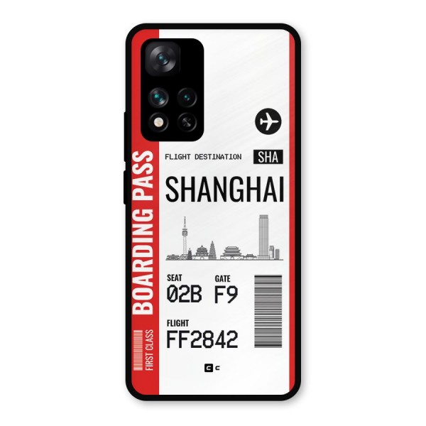 Shanghai Boarding Pass Metal Back Case for Xiaomi 11i Hypercharge 5G