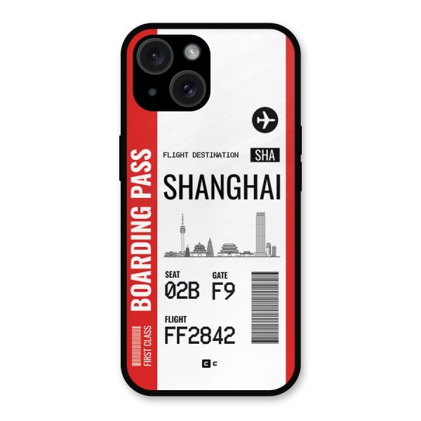 Shanghai Boarding Pass Metal Back Case for iPhone 15