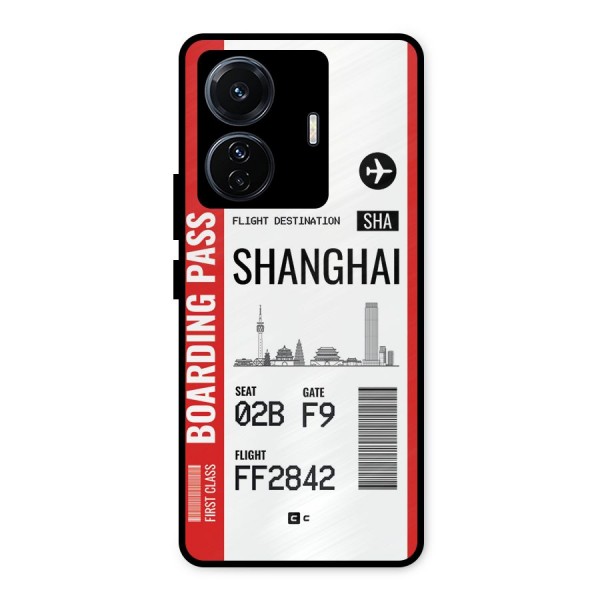 Shanghai Boarding Pass Metal Back Case for iQOO Z6