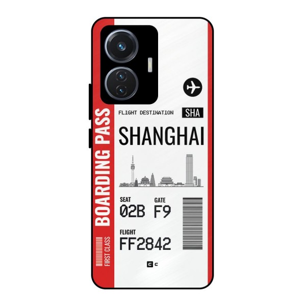 Shanghai Boarding Pass Metal Back Case for iQOO Z6 44W
