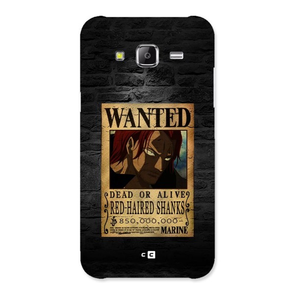 Shanks Wanted Back Case for Galaxy J2 Prime