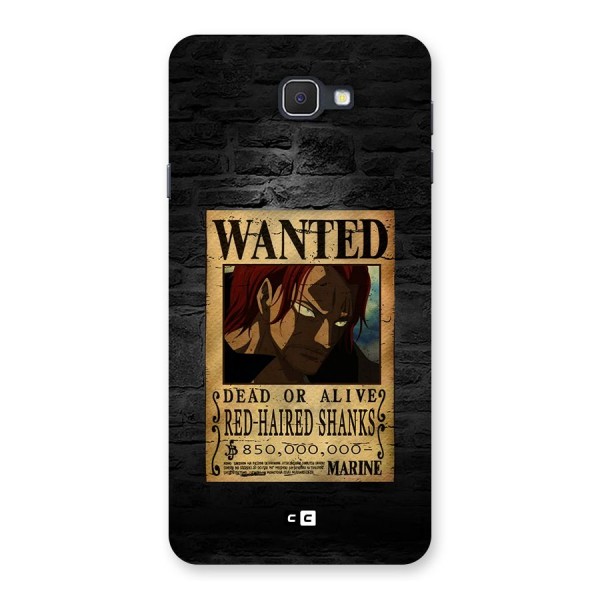 Shanks Wanted Back Case for Galaxy On7 2016