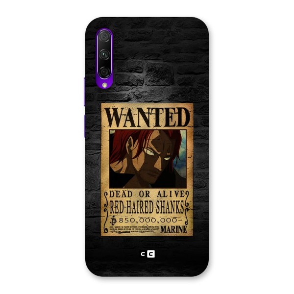 Shanks Wanted Back Case for Honor 9X Pro