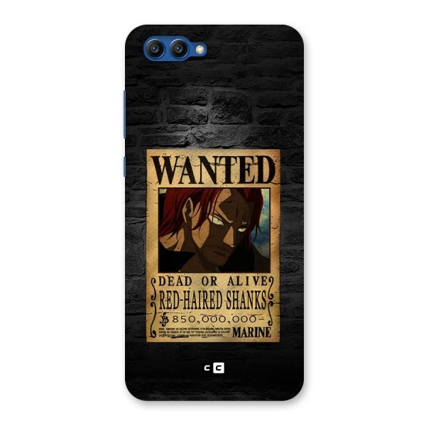 Shanks Wanted Back Case for Honor View 10