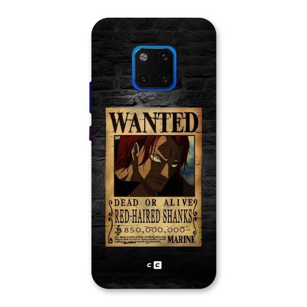 Shanks Wanted Back Case for Huawei Mate 20 Pro