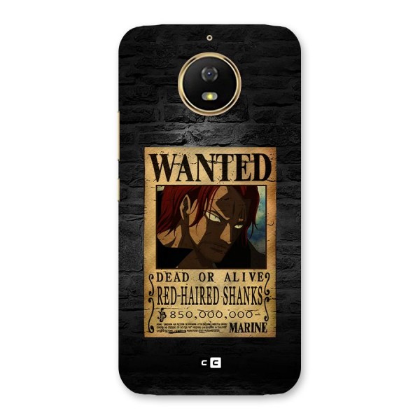 Shanks Wanted Back Case for Moto G5s