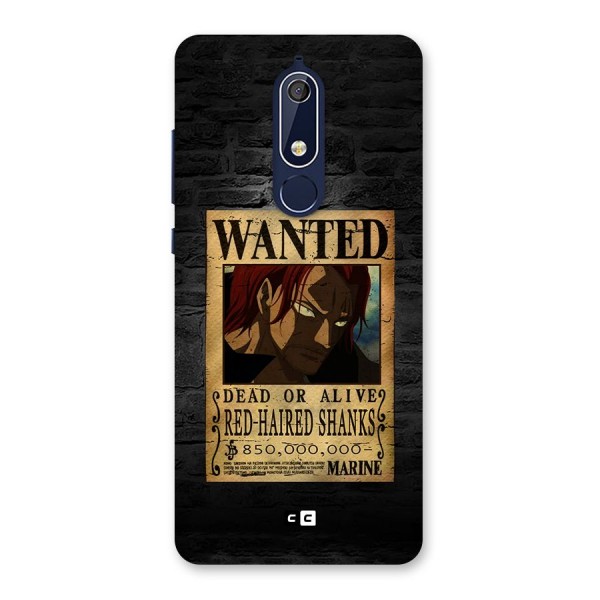 Shanks Wanted Back Case for Nokia 5.1