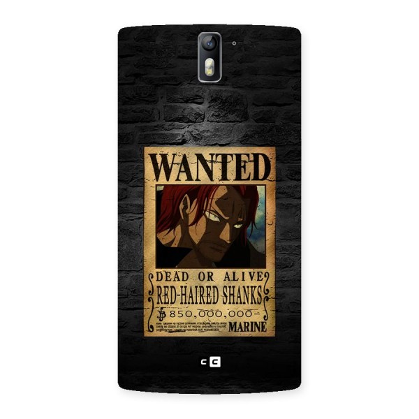 Shanks Wanted Back Case for OnePlus One