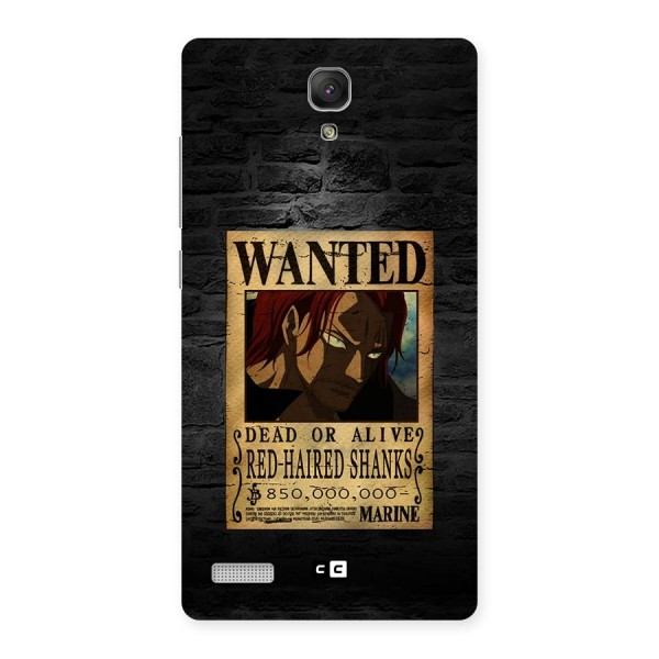 Shanks Wanted Back Case for Redmi Note