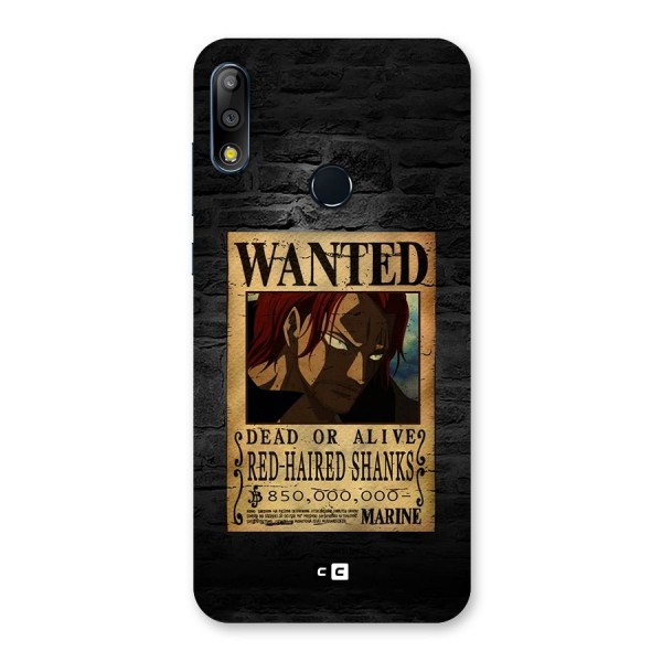 Shanks Wanted Back Case for Zenfone Max Pro M2
