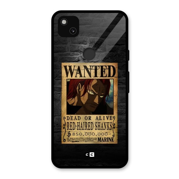 Shanks Wanted Glass Back Case for Google Pixel 4a