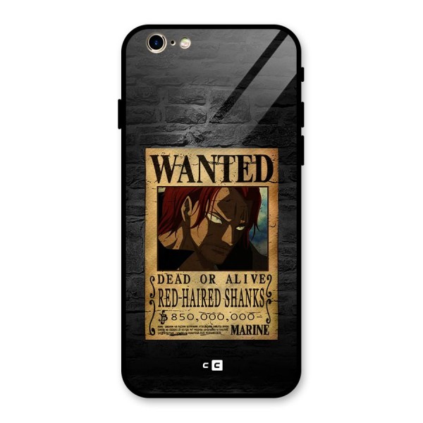 Shanks Wanted Glass Back Case for iPhone 6 6S