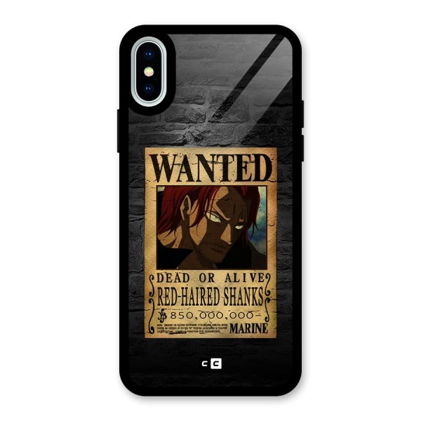 Shanks Wanted Glass Back Case for iPhone X