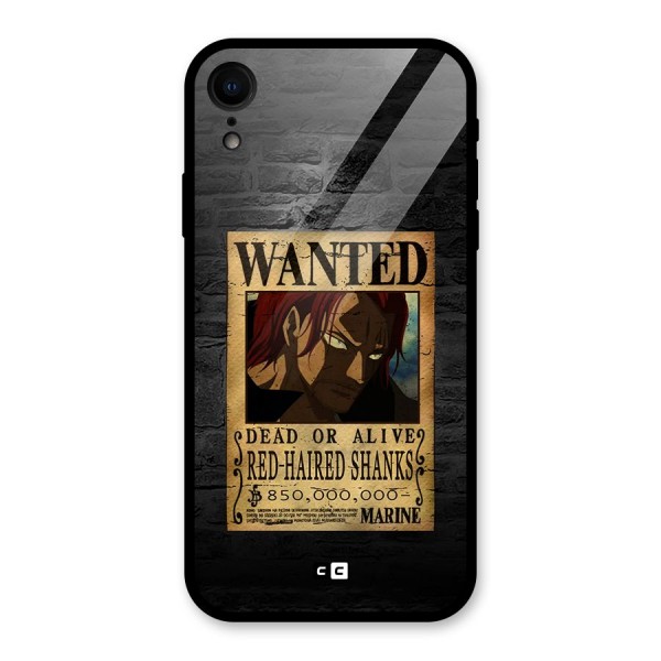 Shanks Wanted Glass Back Case for iPhone XR