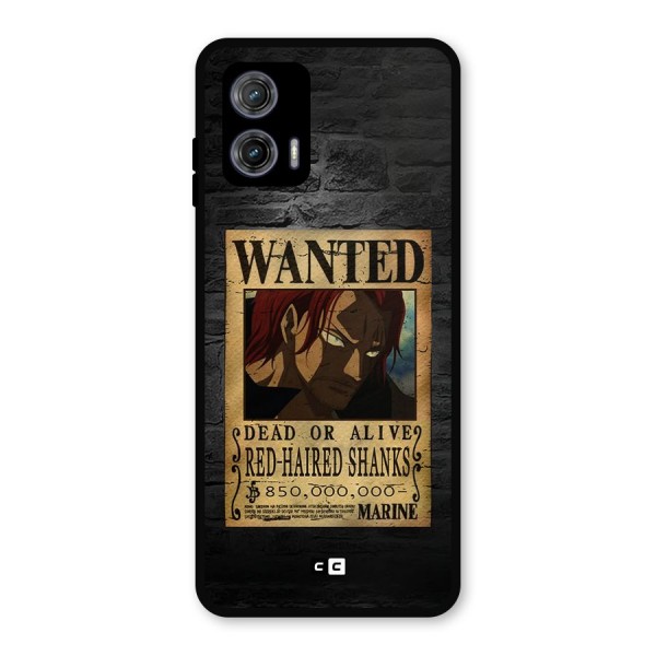 Shanks Wanted Metal Back Case for Moto G73