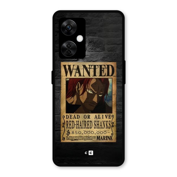 Shanks Wanted Metal Back Case for OnePlus Nord CE 3 Lite