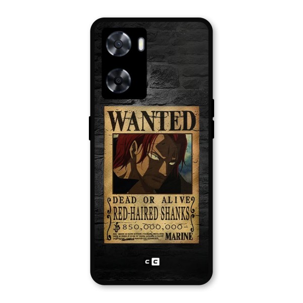 Shanks Wanted Metal Back Case for Oppo A77