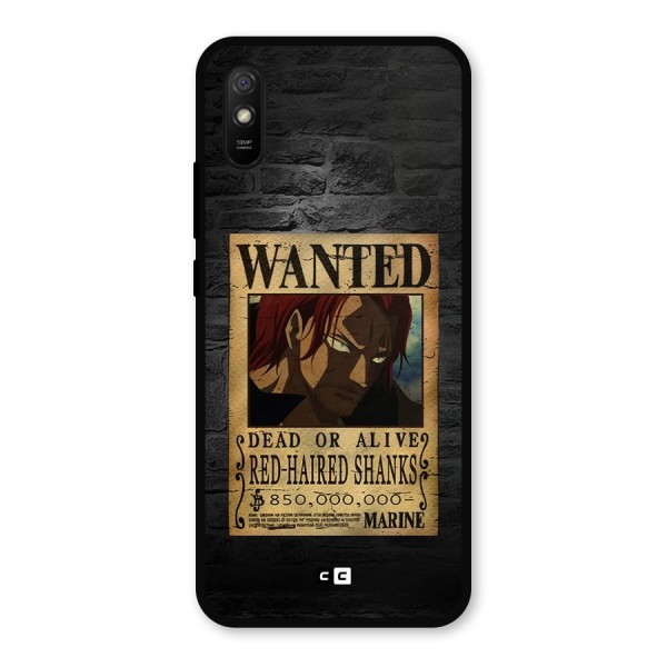 Shanks Wanted Metal Back Case for Redmi 9i