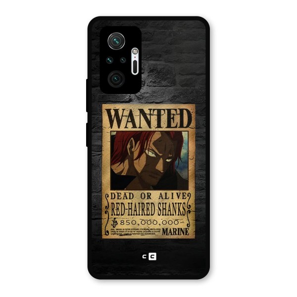 Shanks Wanted Metal Back Case for Redmi Note 10 Pro