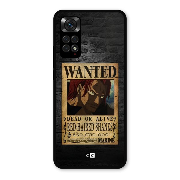 Shanks Wanted Metal Back Case for Redmi Note 11