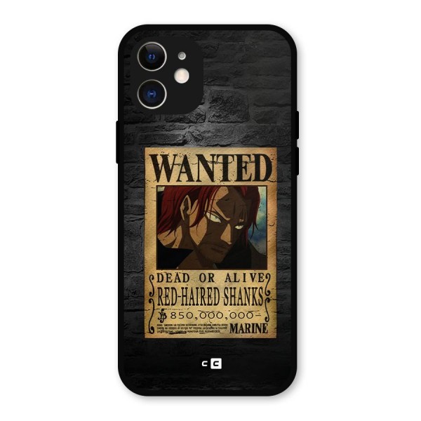 Shanks Wanted Metal Back Case for iPhone 12