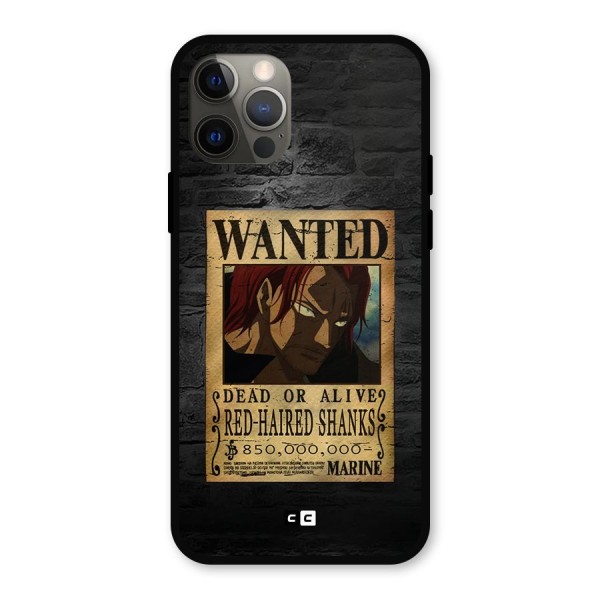 Shanks Wanted Metal Back Case for iPhone 12 Pro