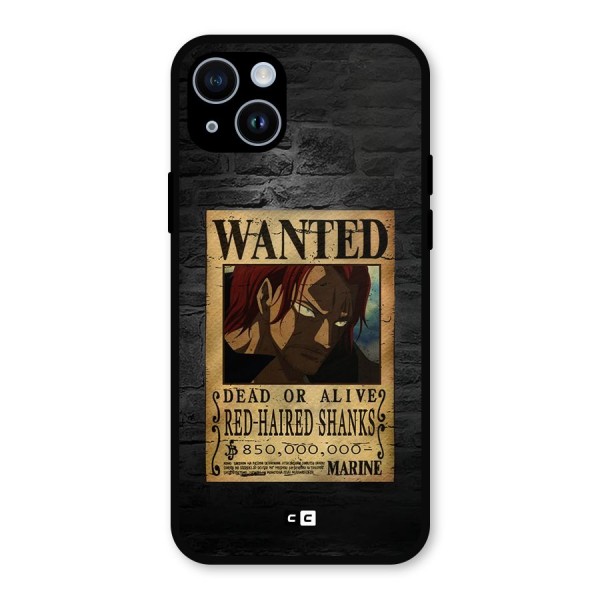 Shanks Wanted Metal Back Case for iPhone 14