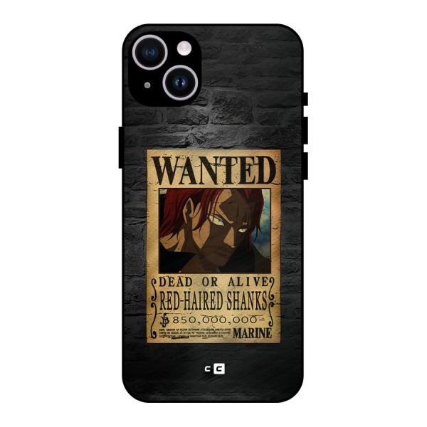 Shanks Wanted Metal Back Case for iPhone 14 Plus