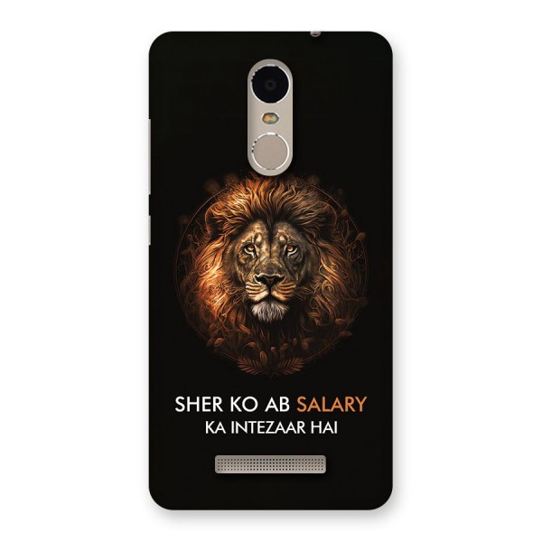 Sher On Salary Back Case for Redmi Note 3