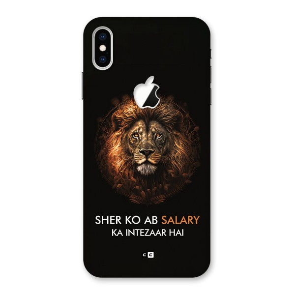 Sher On Salary Back Case for iPhone XS Max Apple Cut