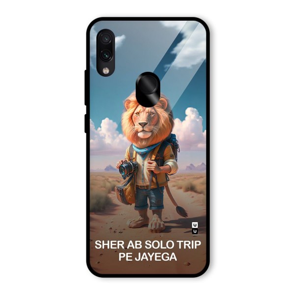 Sher Solo Trip Glass Back Case for Redmi Note 7S