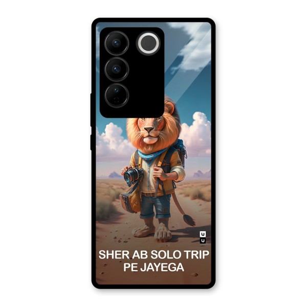 Sher Solo Trip Glass Back Case for Vivo V27